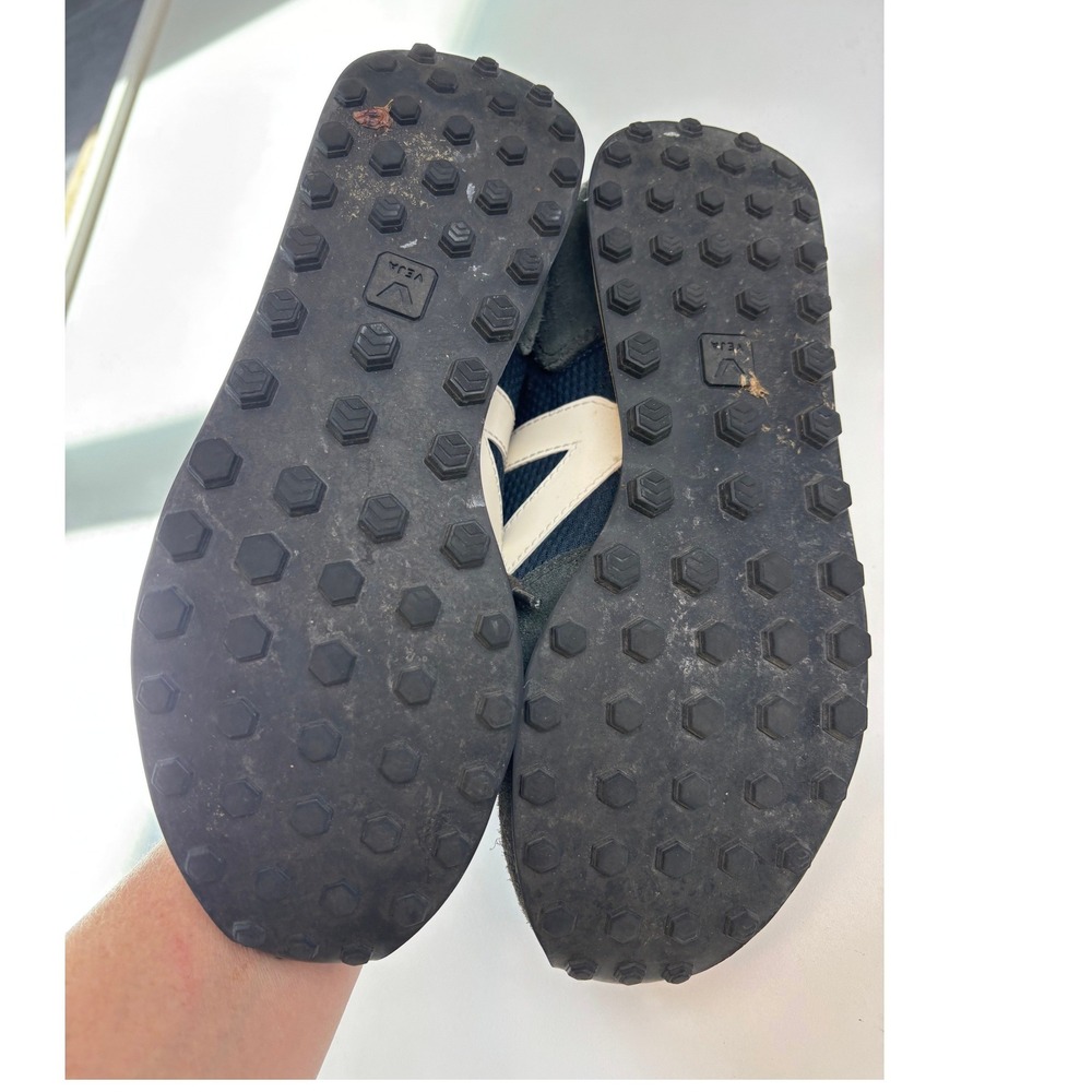 Veja Rio Branco Sneakers Navy Grey Women's Size 6 Suede Mesh Low Top Trainers - Picture 2 of 10